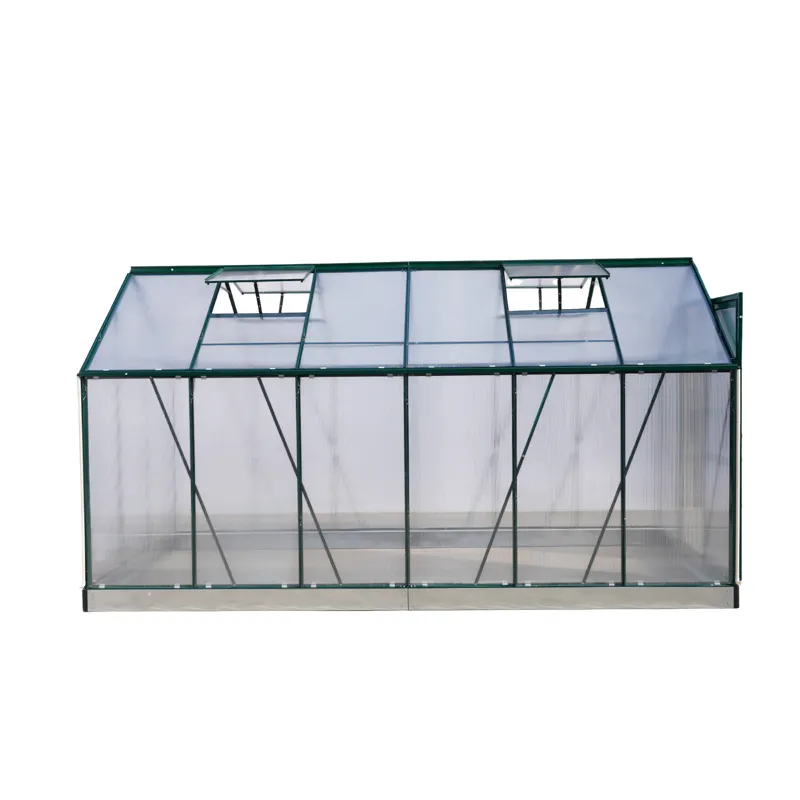 Aluminum Greenhouse Single Sliding Door 250cm Width