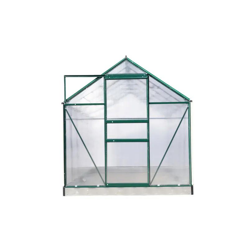 Aluminum Greenhouse Single Sliding Door 250cm Width