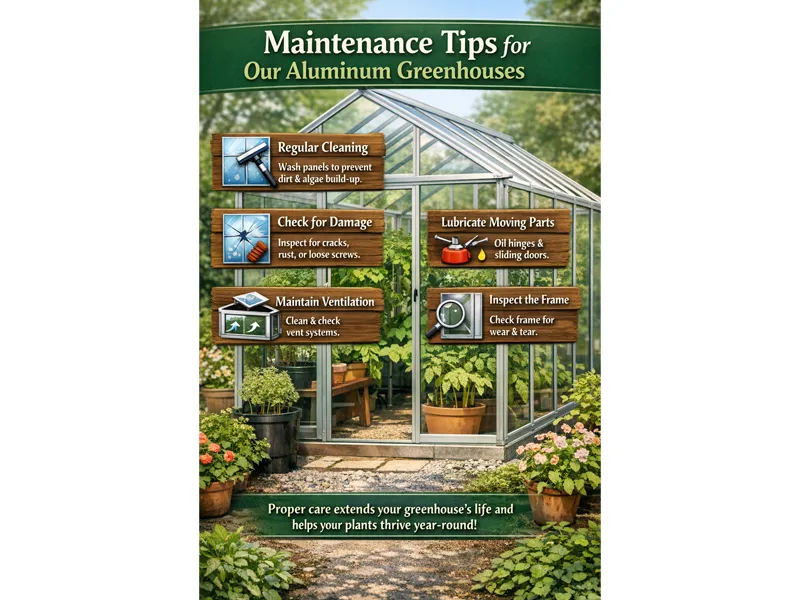 Maintenance Tips of Our Aluminum GreenHouses