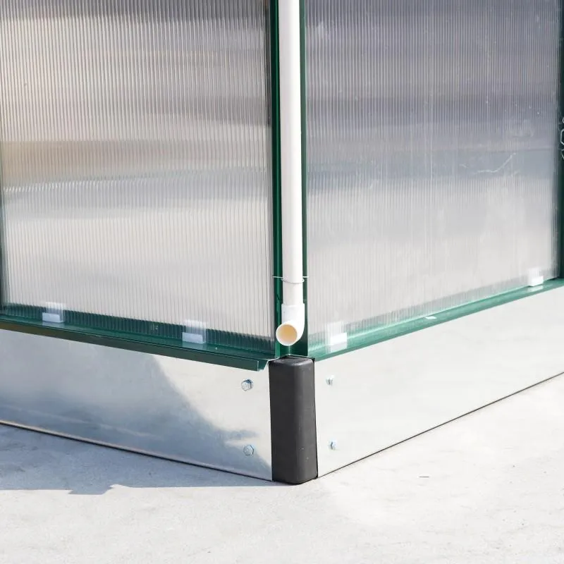 Aluminum Greenhouse Single Sliding Door 250cm Width