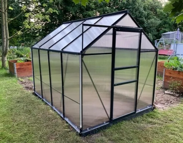 Aluminum Greenhouse Single Sliding Door 250cm Width