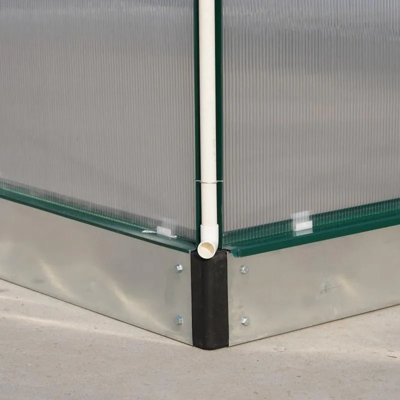 Aluminum Greenhouse Double Sliding Door 250cm Width