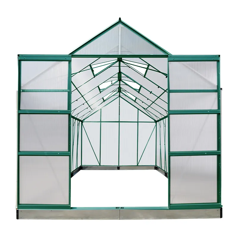 Aluminum Greenhouse Double Sliding Door 250cm Width