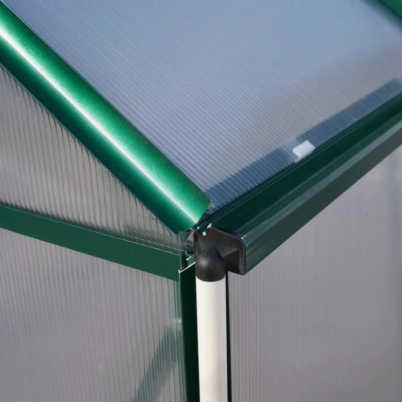 Aluminum Greenhouse Double Sliding Door 250cm Width