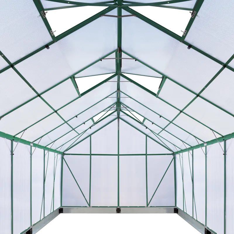 Aluminum Greenhouse Double Sliding Door 250cm Width