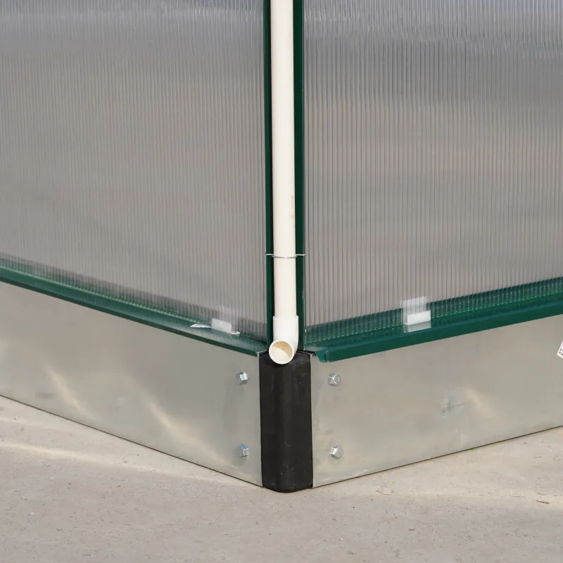 Aluminum Greenhouse Single Sliding Door 250cm Width