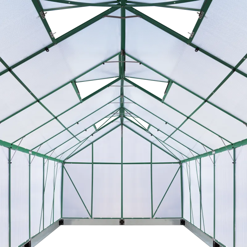Aluminum Greenhouse Single Sliding Door 250cm Width