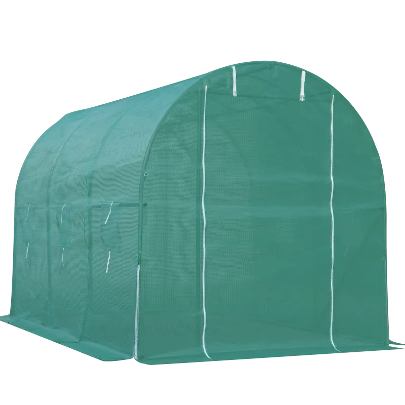 Polytunnel Greenhouse with Roll-up Side Walls