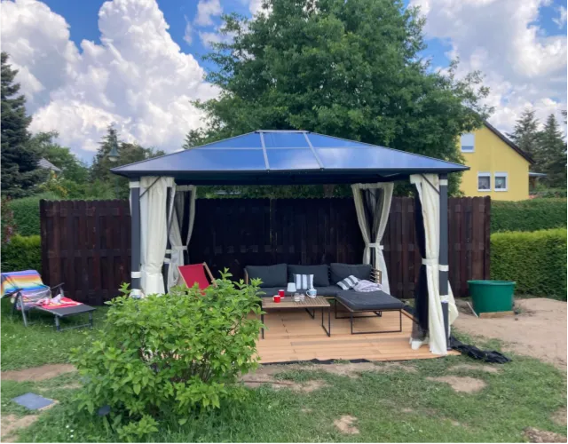 Aluminum Pavilion Polycarbonate Roof 3x3 Summer Bliss