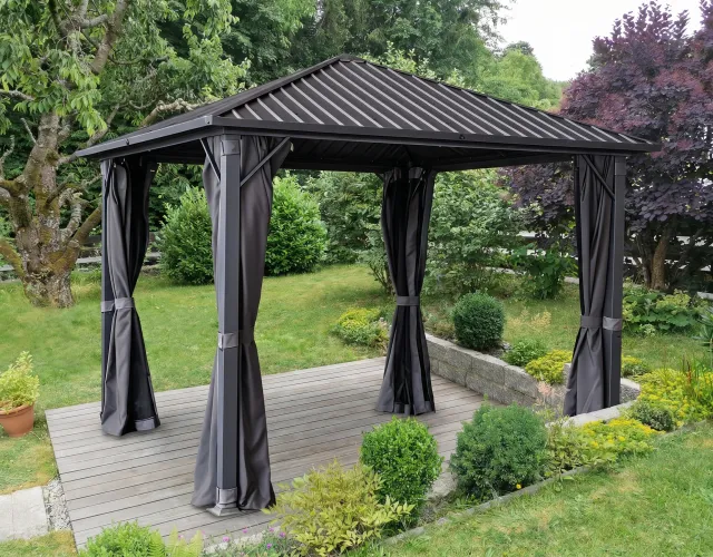 Aluminum Gazebo Galvanized Roof 3×4 Eden Haven