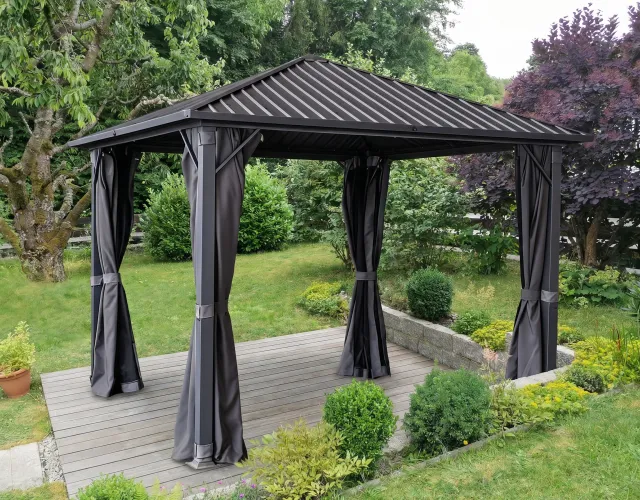 Aluminum Gazebo Galvanized Roof 4×4 Eden Haven