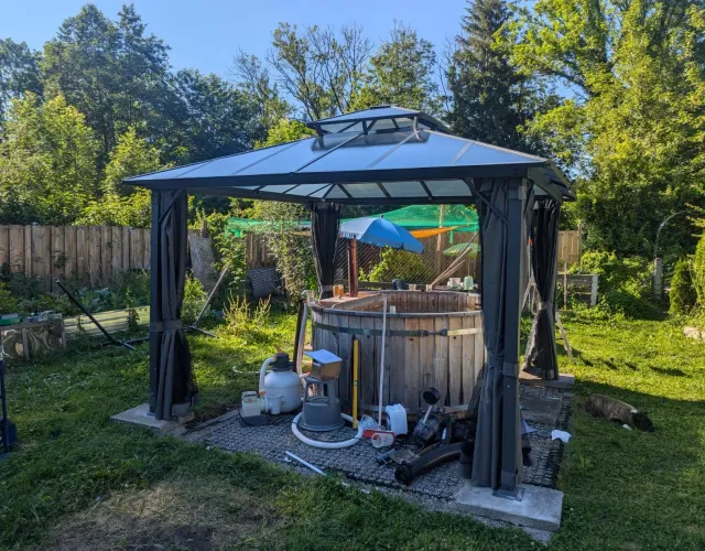 Aluminum Pavilion Polycarbonate Double Roof Breeze Valt