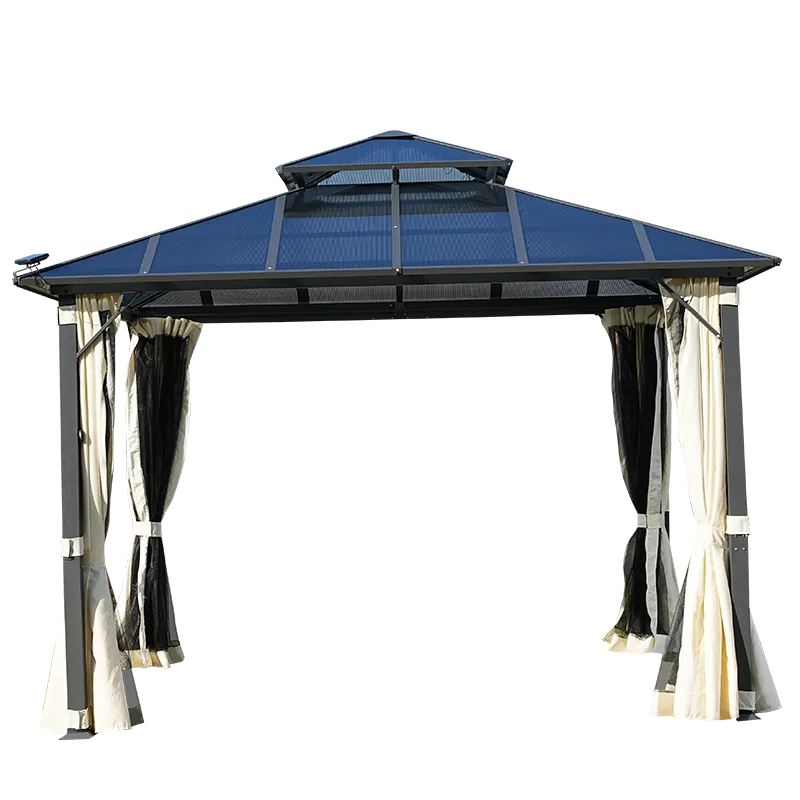 Aluminum Pavilion Polycarbonate Double Roof Breeze Valt