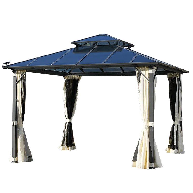 Aluminum Pavilion Polycarbonate Double Roof Breeze Valt