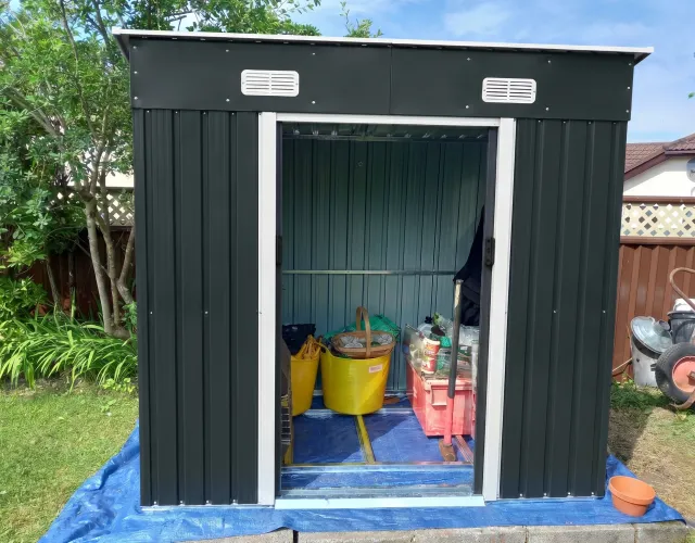 Pent Roof Metal Shed Single Door