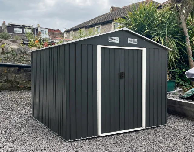 Pitched Roof Metal Shed 278cm Width