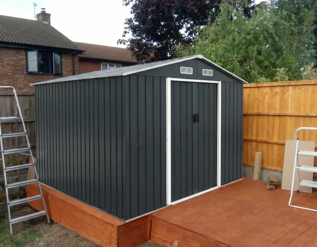 Pitched Roof Metal Shed 278cm Width