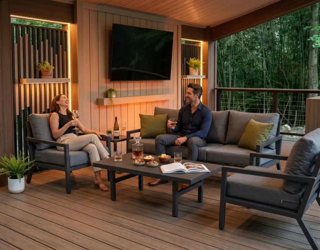 Aluminum Outdoor 5 people Lounge Sofa