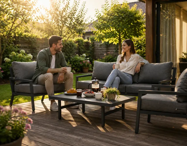 Aluminum Outdoor 5 people Lounge Sofa