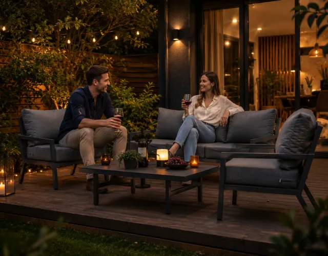 Aluminum Outdoor 5 people Lounge Sofa