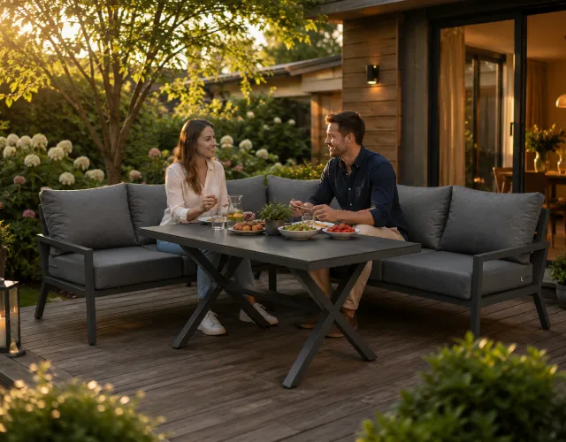 Aluminum Outdoor 7 people Lounge Sofa