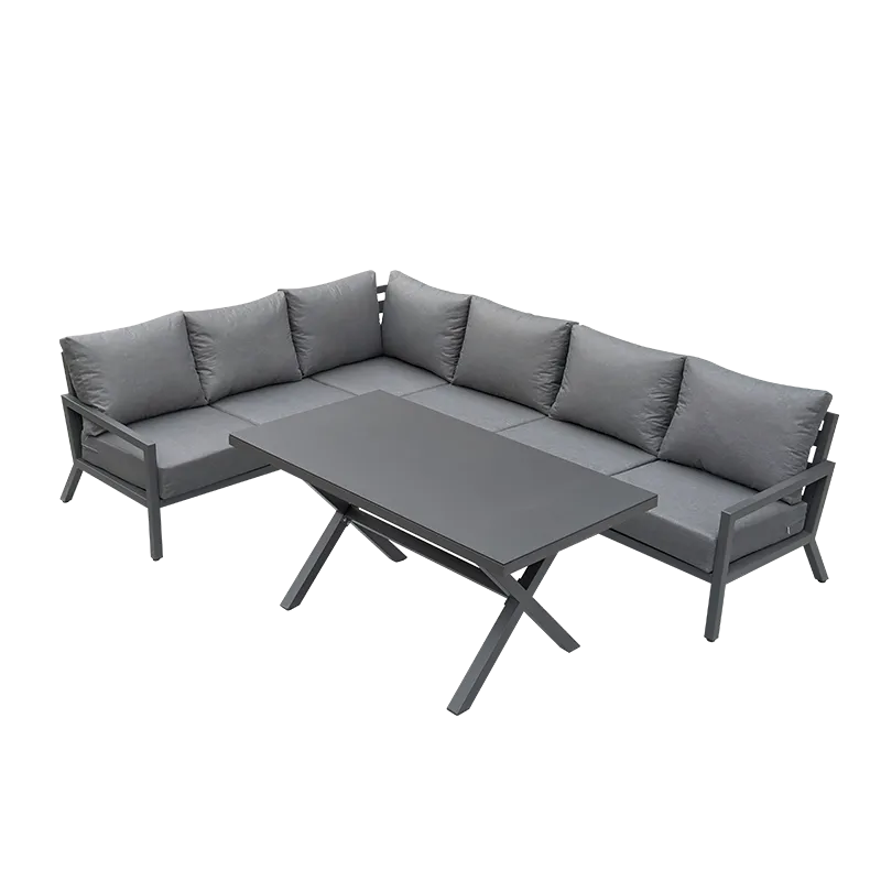 Aluminum Outdoor 7 people Lounge Sofa