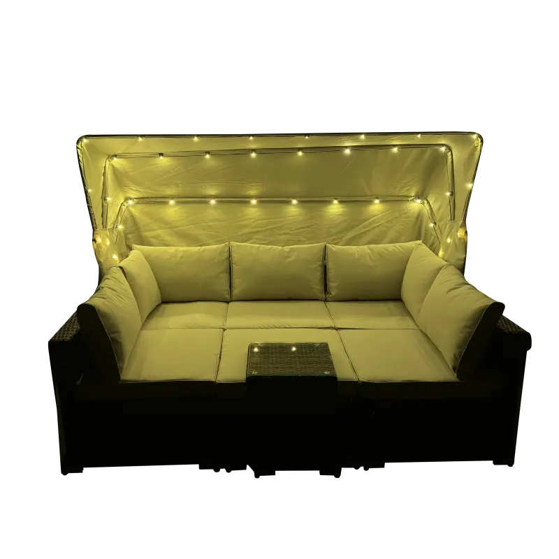 Rattan Daybed Lounge Sofa